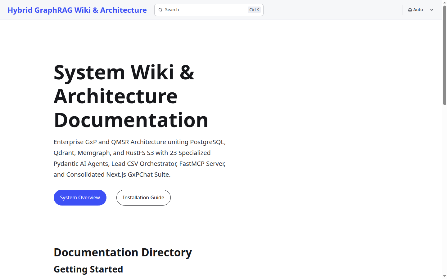 System Documentation Wiki Portal